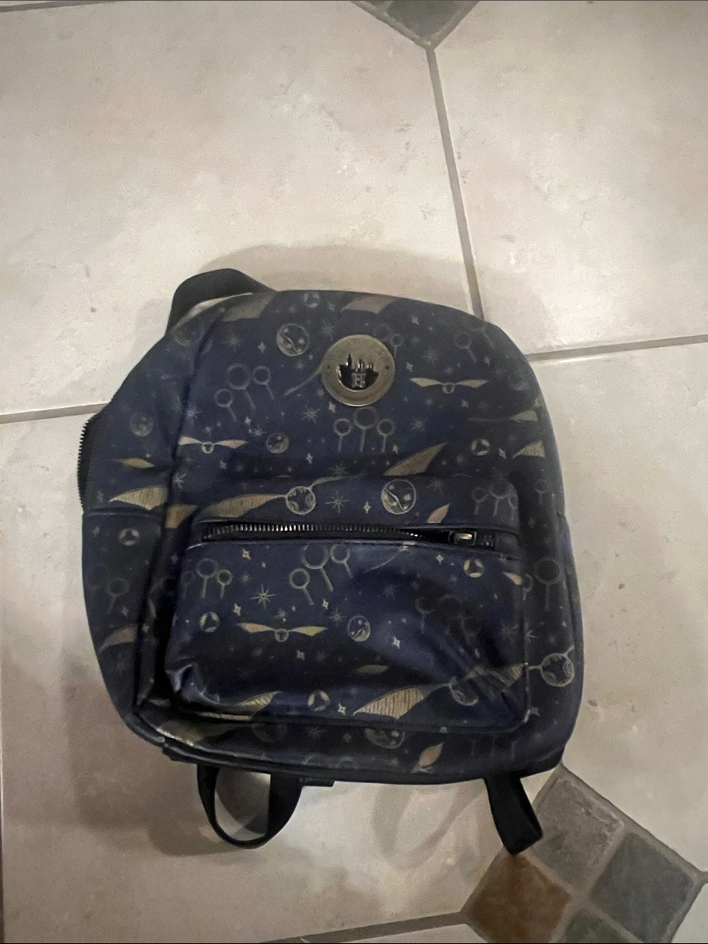 Harry Potter Hogwarts Navy Patterned mini Backpack